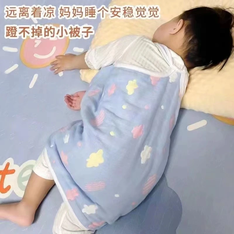 宝宝护肚子神器春夏季薄睡袋款儿童睡觉肚围婴儿防着凉防踢被肚兜