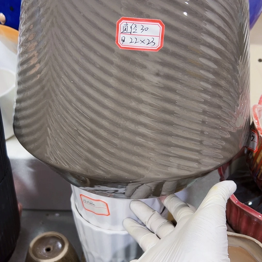 有孔，外贸尾单陶瓷花盆凑单10米包邮