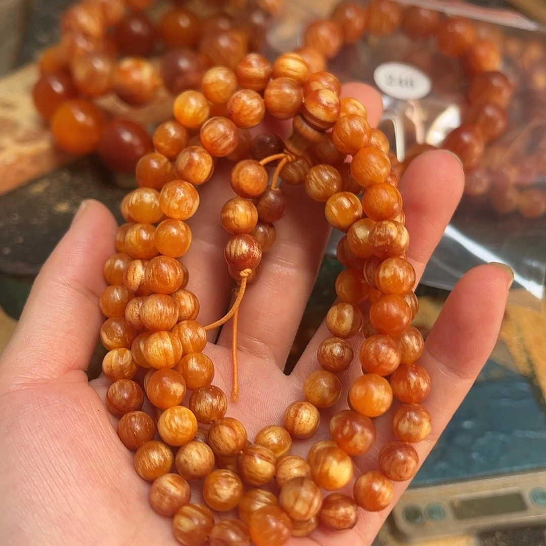 松木（琥珀木）手串/手链0.8规格108颗