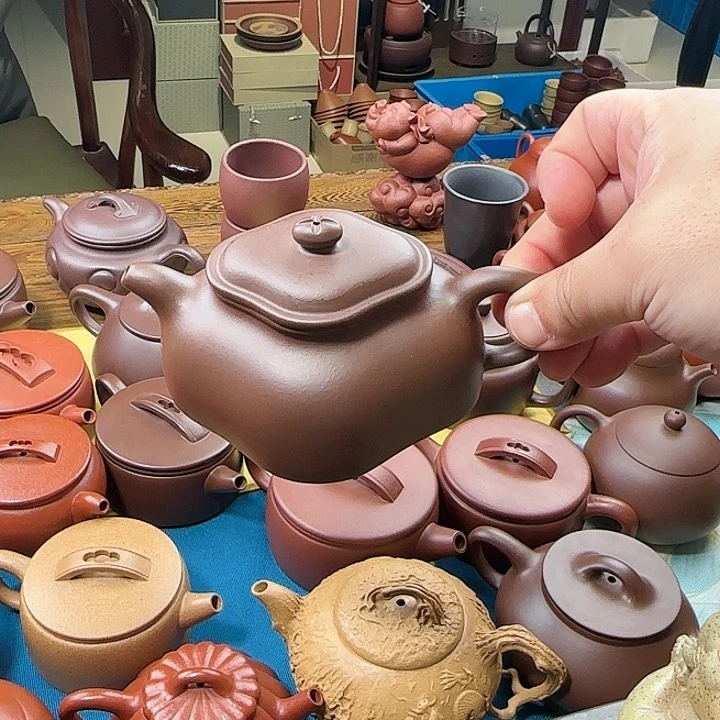 紫砂茶壶海棠紫泥