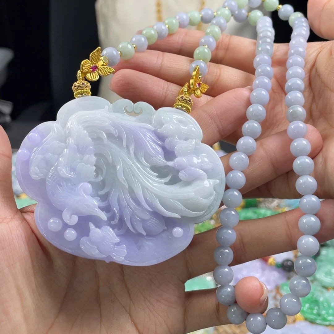 翡翠未镶嵌颈饰代编织