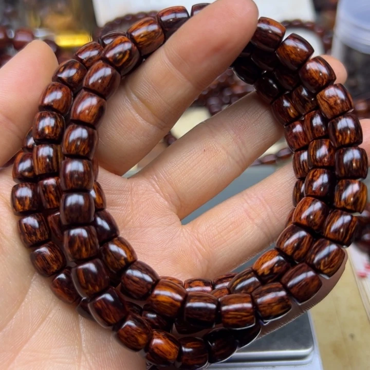 花梨木类手串/手链海南红降08-108直切黑金天花板超一档精品38