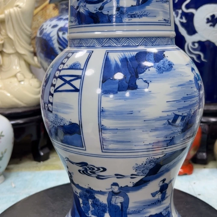 瓶R****g青花瓷人物故事凤尾尊