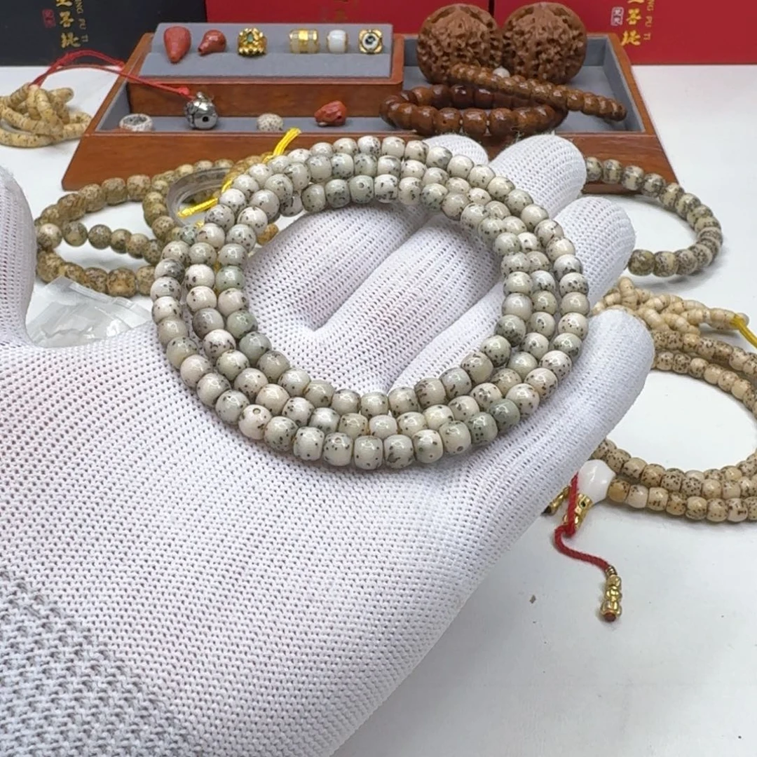 星月菩提手串27尊宠糯冰石玉半壁6左右108