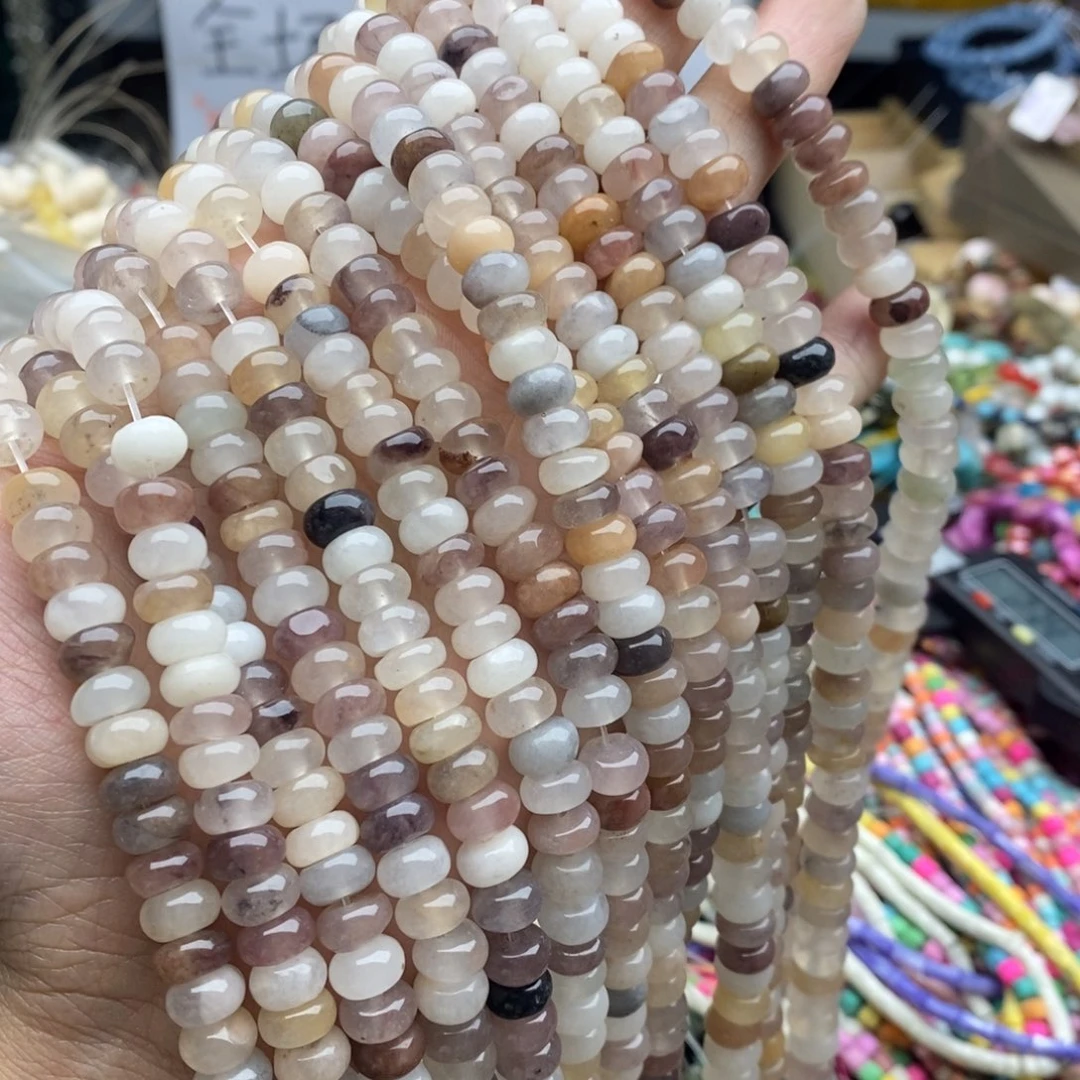 玛瑙/玉髓未镶嵌珠宝半成品一条8mm天然紫罗兰L542