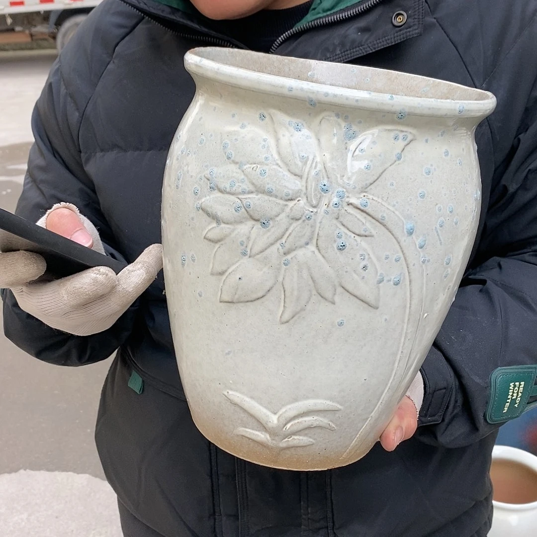 紫砂花盆正品口20高25