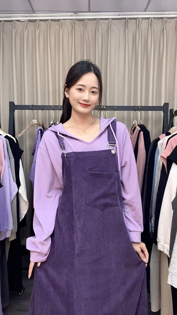 【套装在这里101-180】柠檬大码显瘦胖MM大码遮肚子背带裙两件套