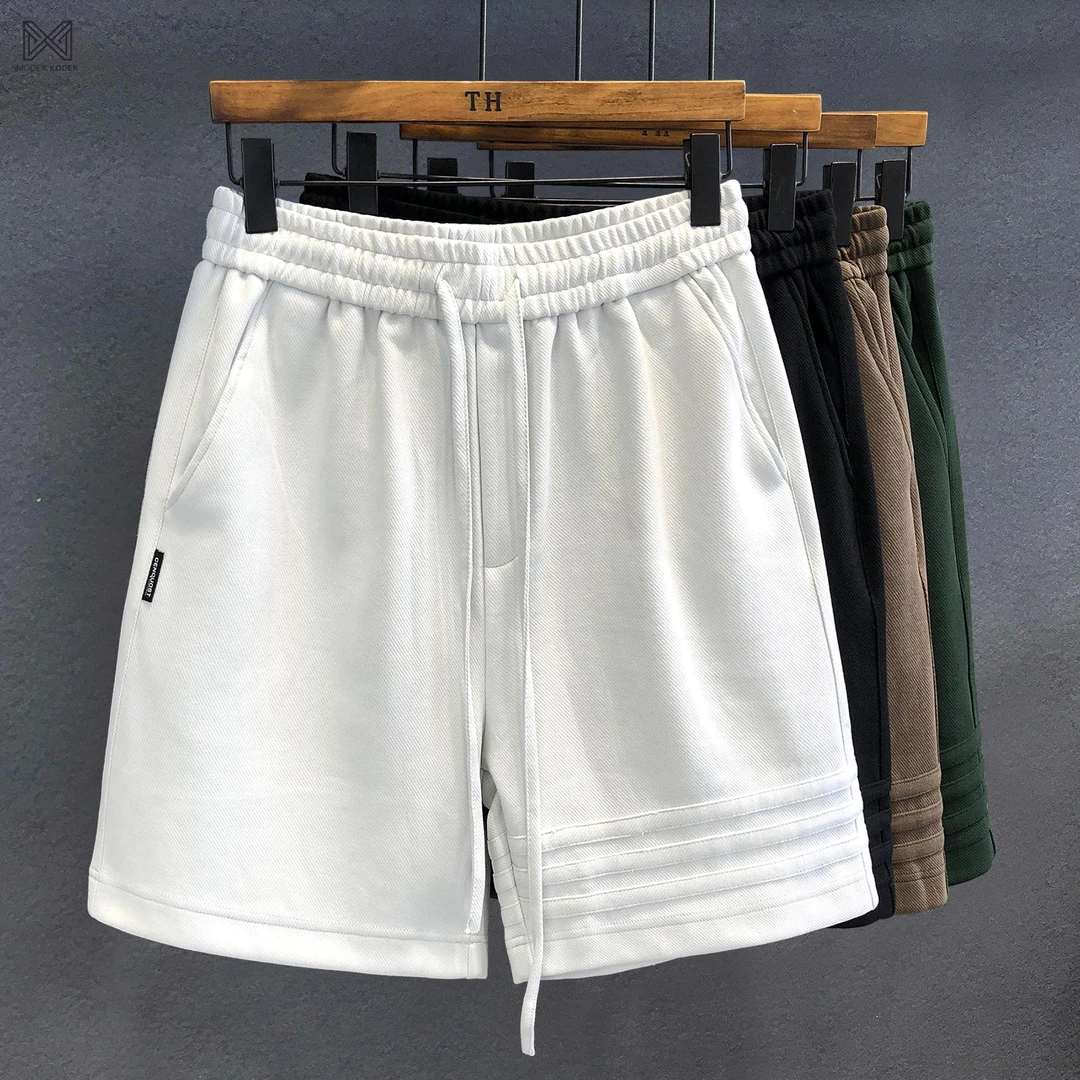 MODEK KODEK三条杠设计运动休闲短裤男裤夏季宽松五分裤美式卫裤