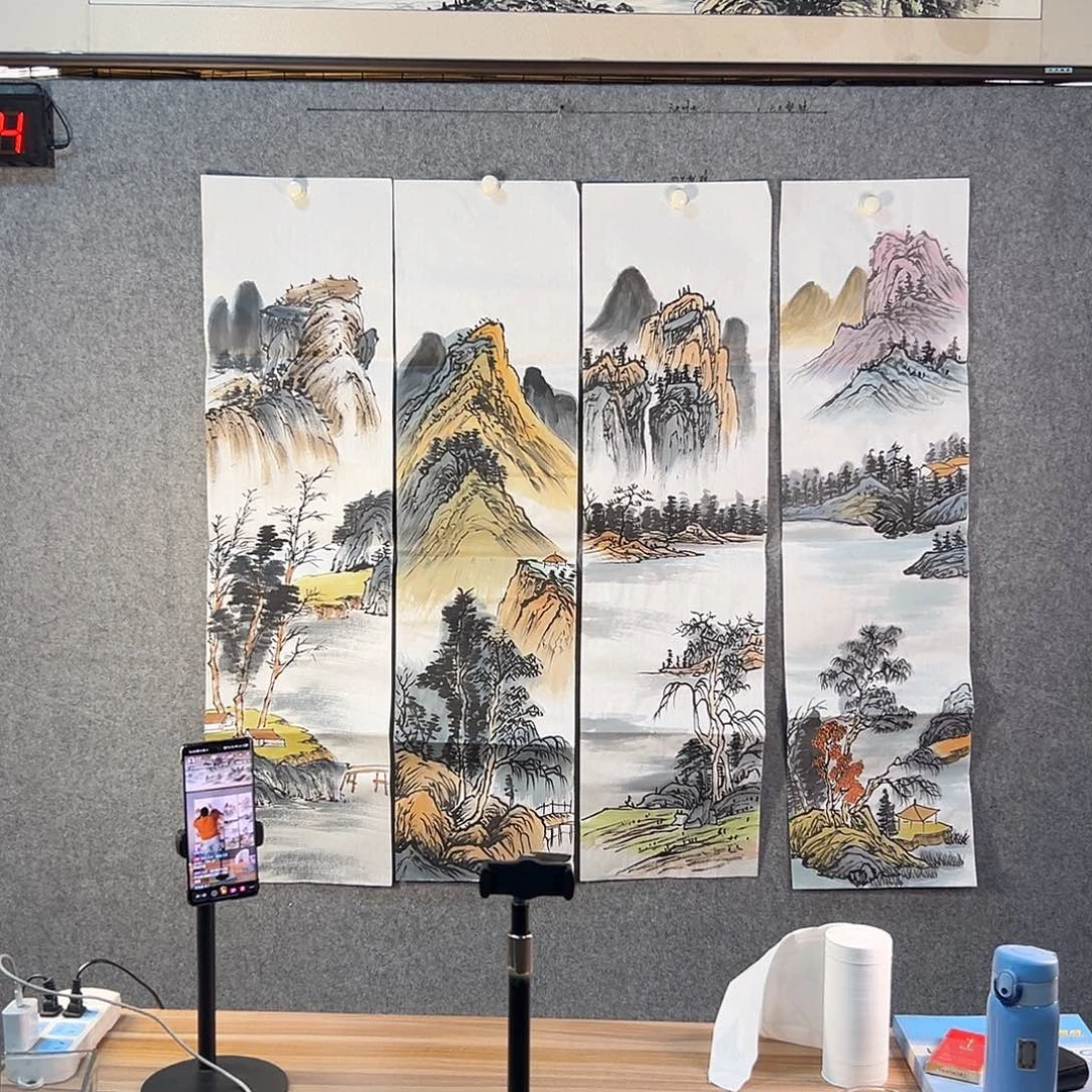 国画384 牡丹等植物生长于这里生长