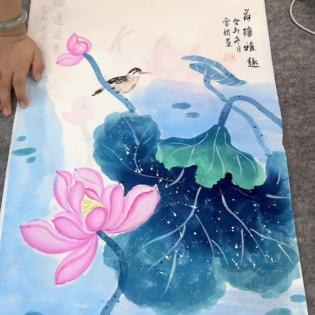国画纯手绘山水花鸟