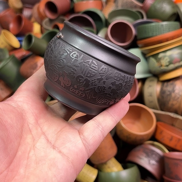 紫砂茶杯全手工紫砂主人杯