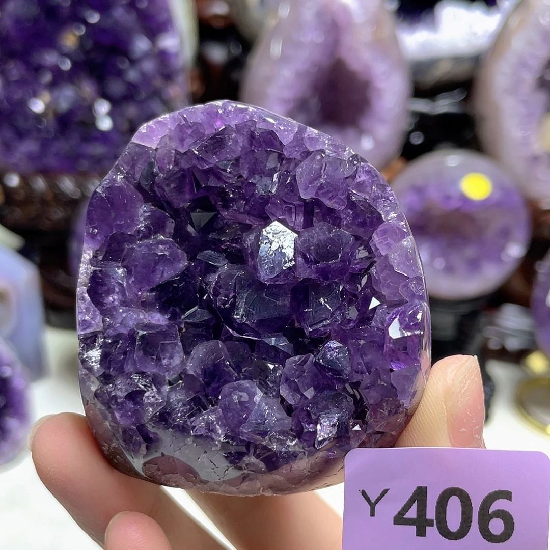 未镶嵌紫晶珠宝半成品