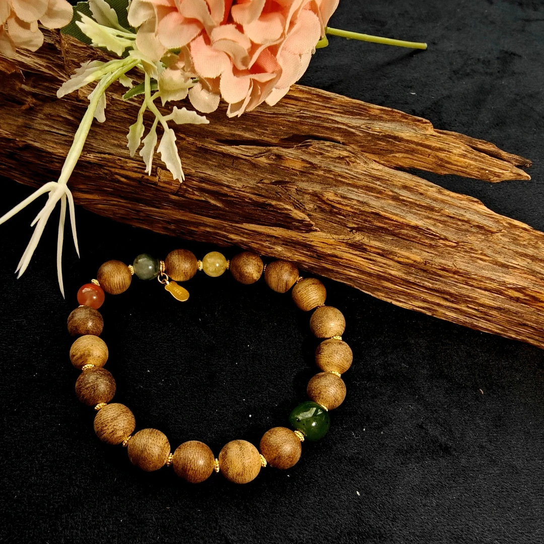 RASSIYAT 沉香AA042【贵气款】8mm单圈沉香手串多样性发其一