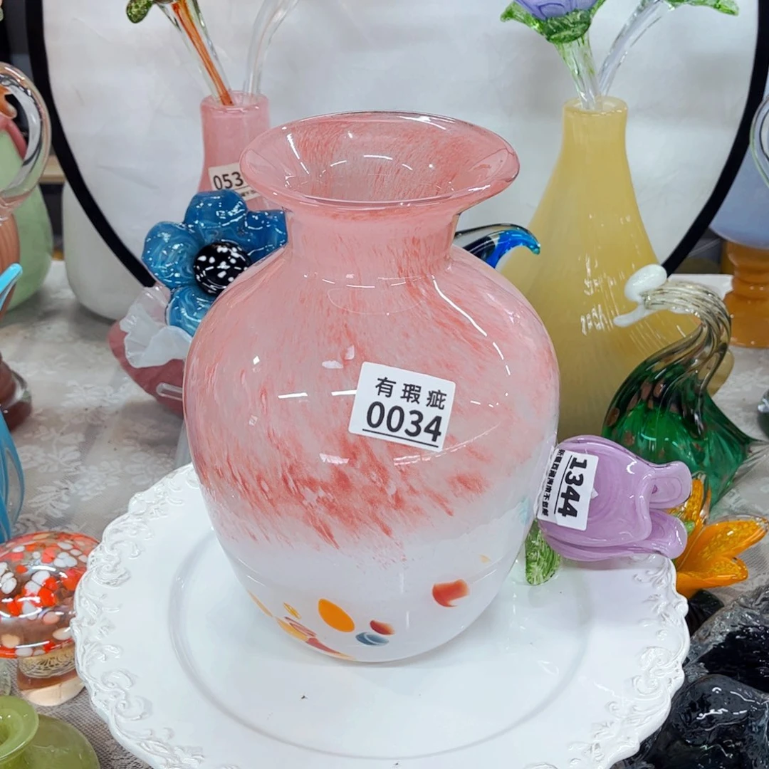 0034瓶 家悦琉璃花器摆件瑕