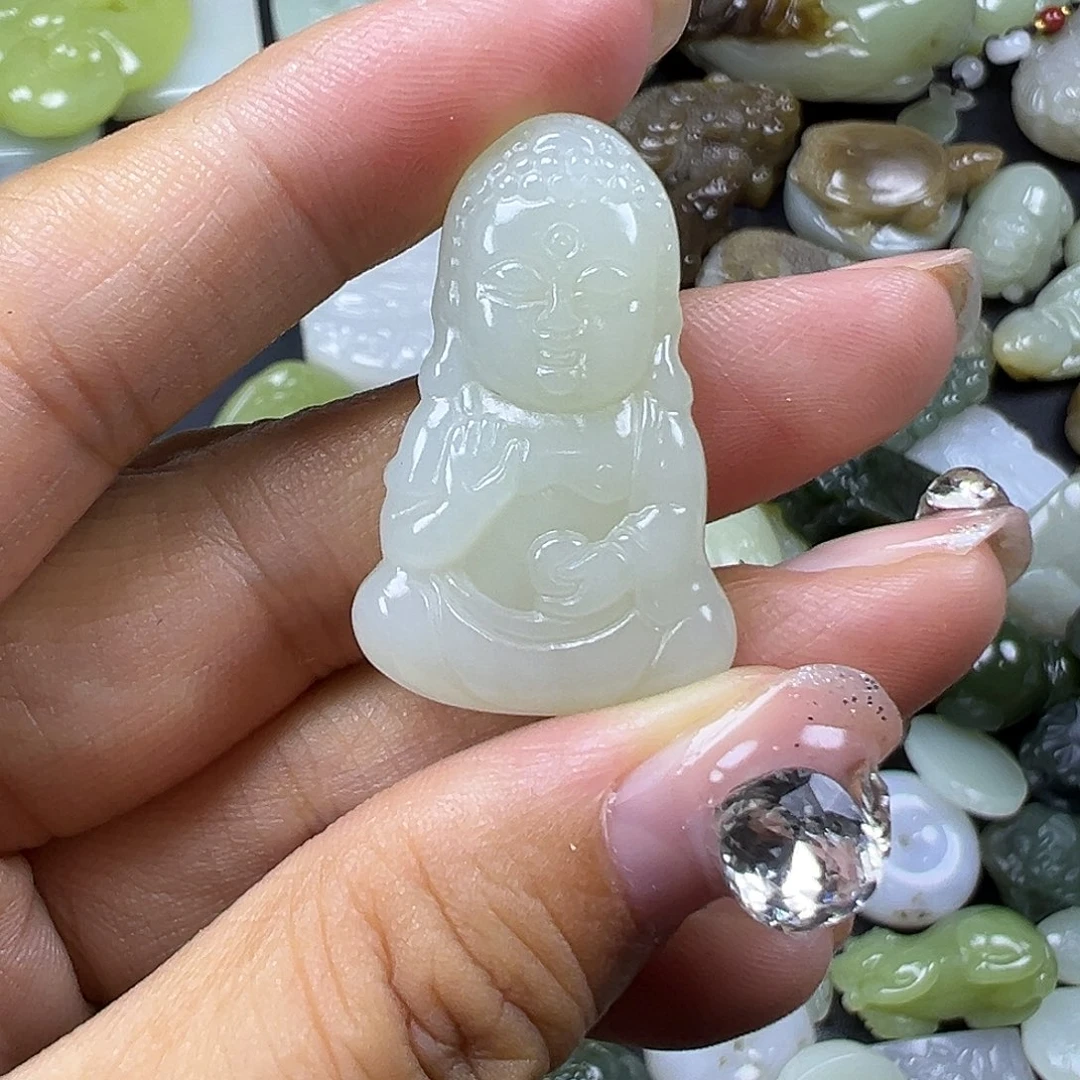 和田玉未镶嵌吊坠(不含链)