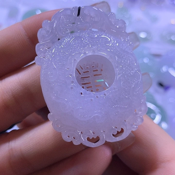 颈饰未镶嵌翡翠天然翡翠A货吊坠