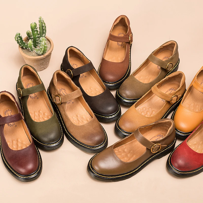 现货 8199-33复古低跟玛丽珍鞋女