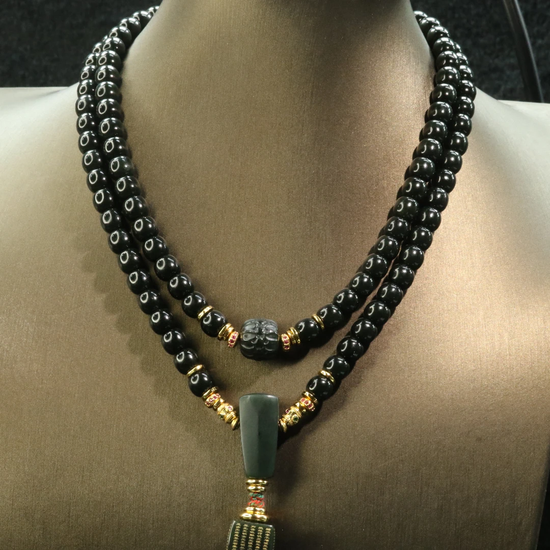 41和田玉塔青项链/800952保利厦门拍卖