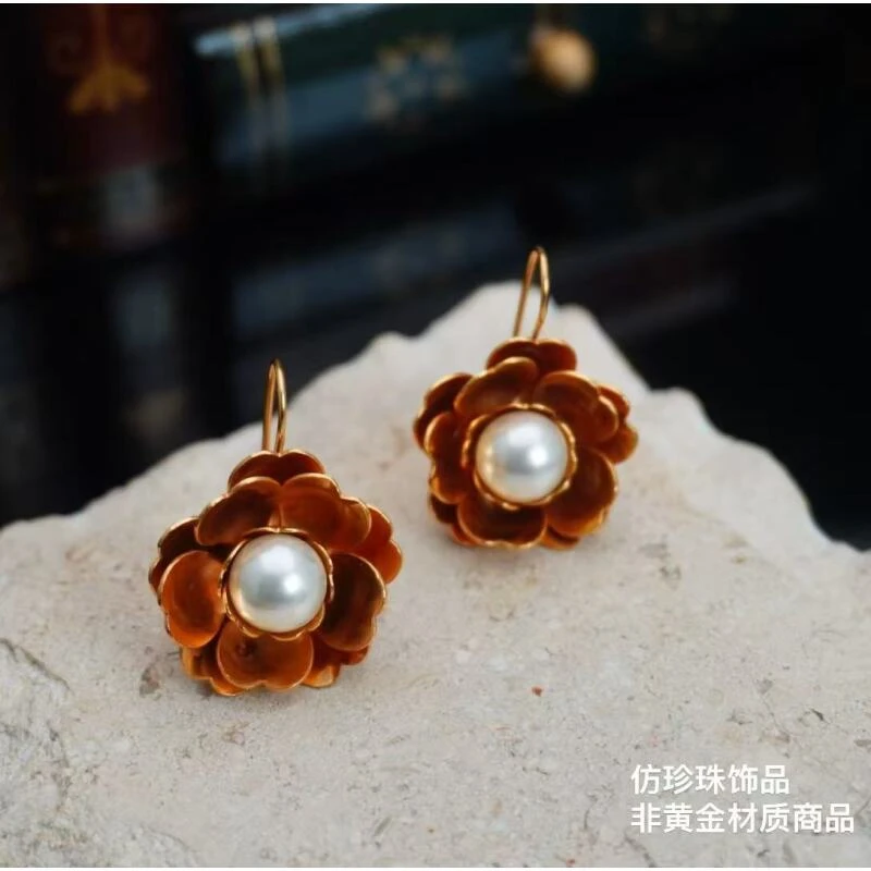 铜合金 树脂 仿珍珠 耳饰 J 21035乔治