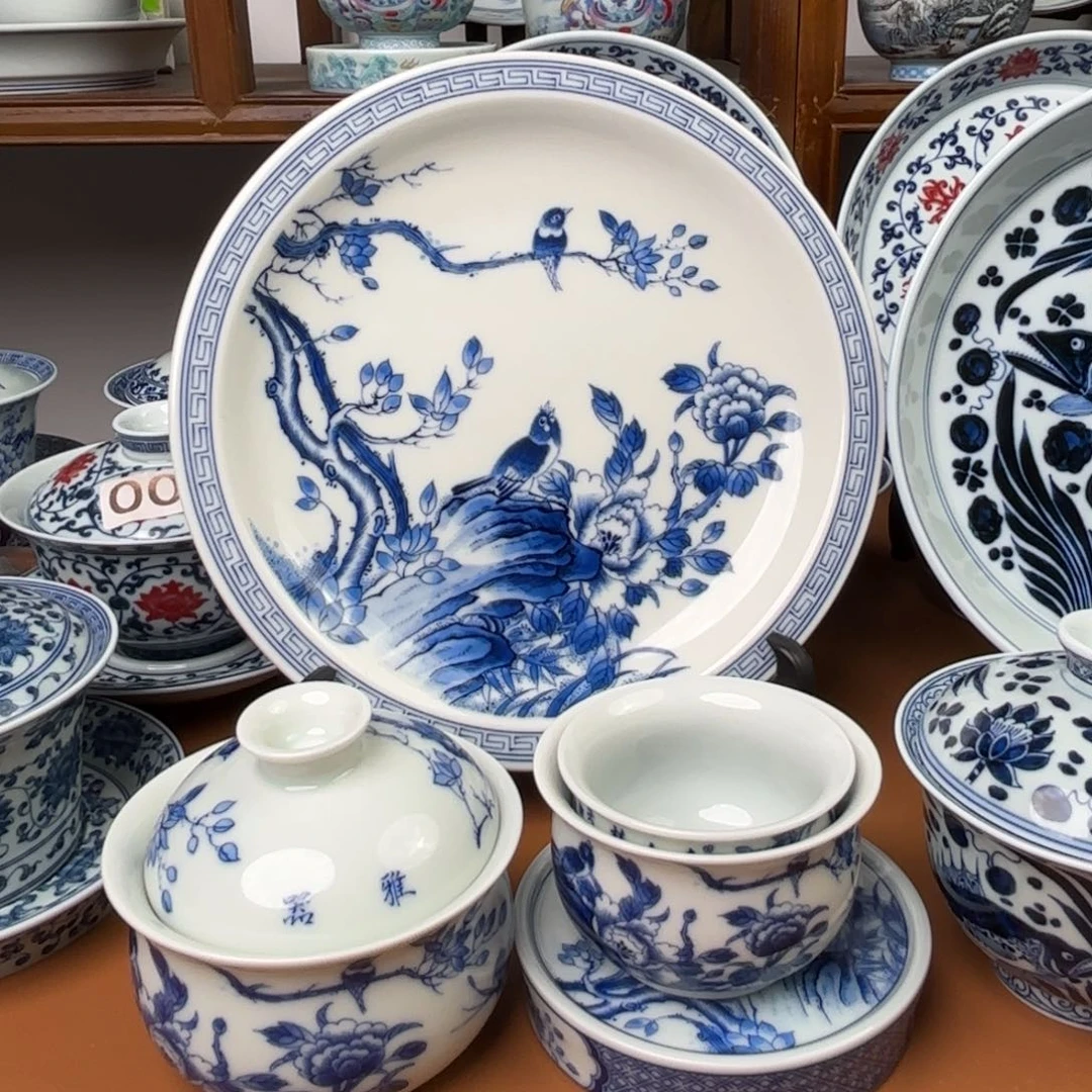 松***籽景德镇陶瓷五件套无礼盒