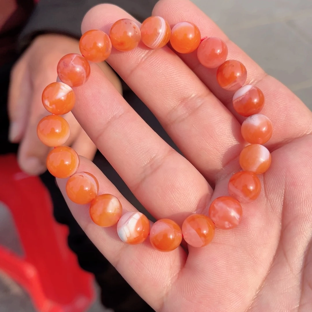 南红玛瑙颈饰未镶嵌保山南红10mm手串