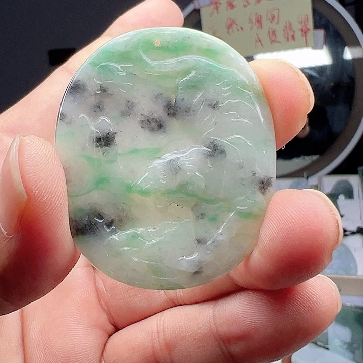 颈饰未镶嵌翡翠缅甸翡翠吊坠