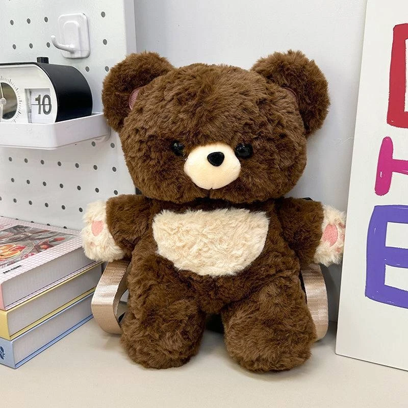 【千寻好物】爱心小熊可爱双肩包毛绒玩偶公仔少女二次元书包背包