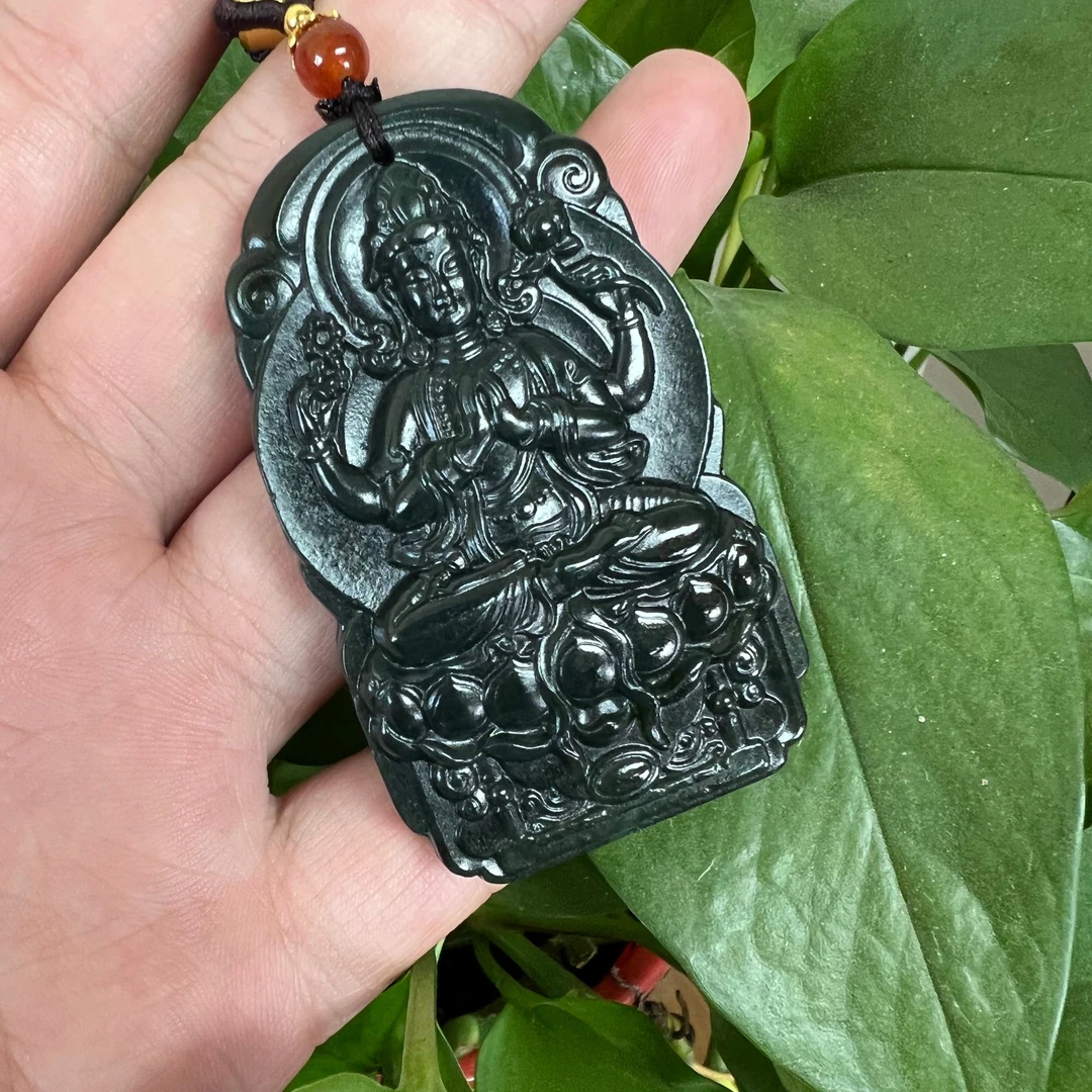 新疆和田玉青玉大观音吊坠（拍一发一，多样性发货！）