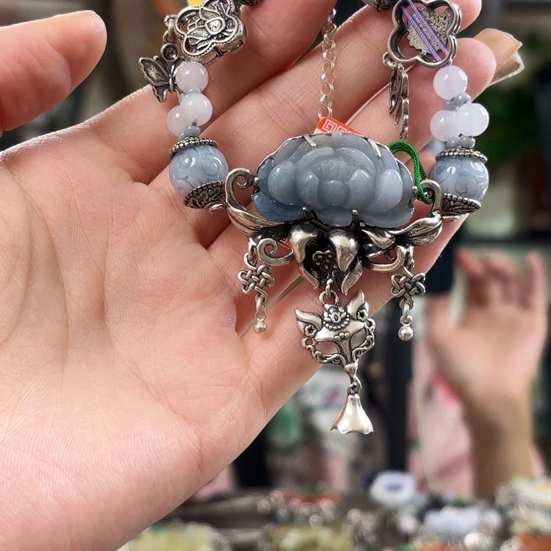 翡翠银S925镶嵌手链翡翠