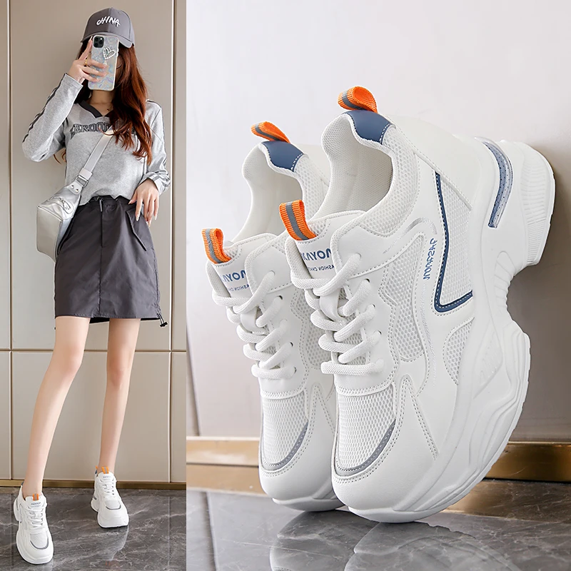 内增高老爹鞋女春季新款韩版百搭显瘦增高松糕旅游鞋休闲鞋波鞋潮