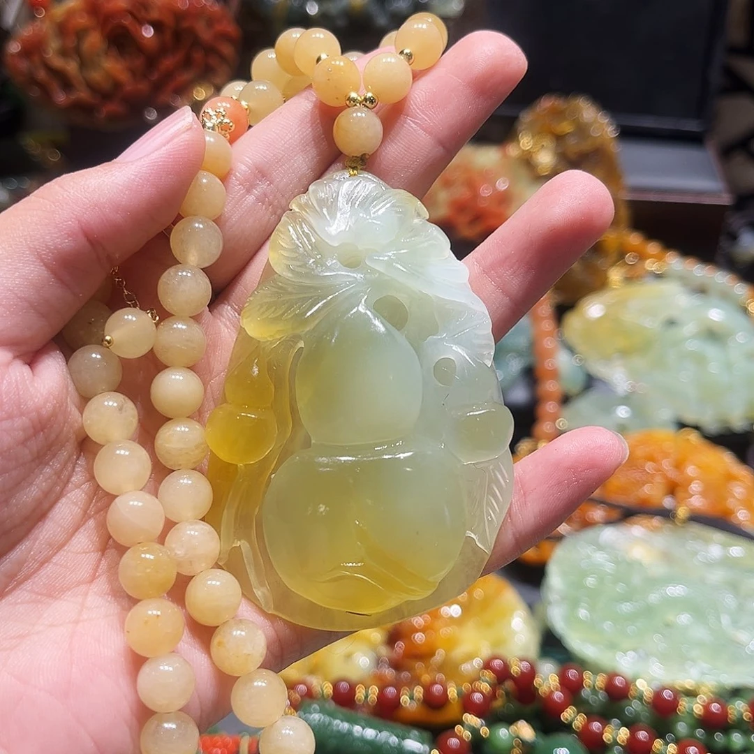 未镶嵌岫玉毛衣链