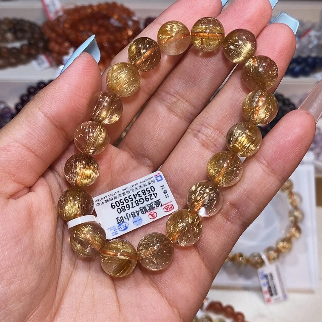 发晶手链未镶嵌毕业钛晶11.1mm