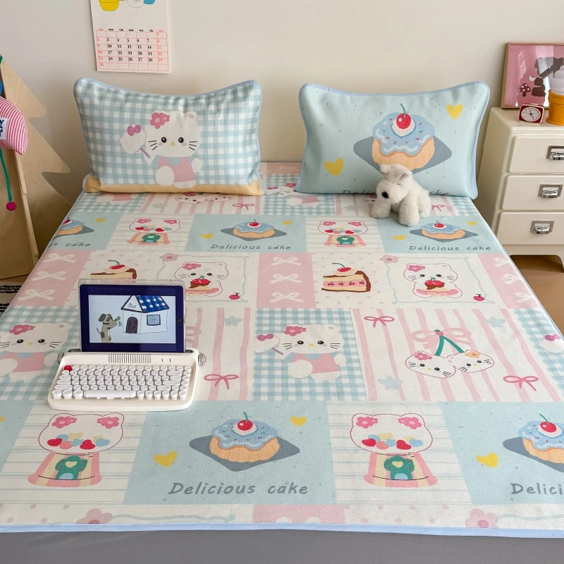 2025新款卡通冰丝席夏季床单床笠款凉席成人家用软席床席防滑席单