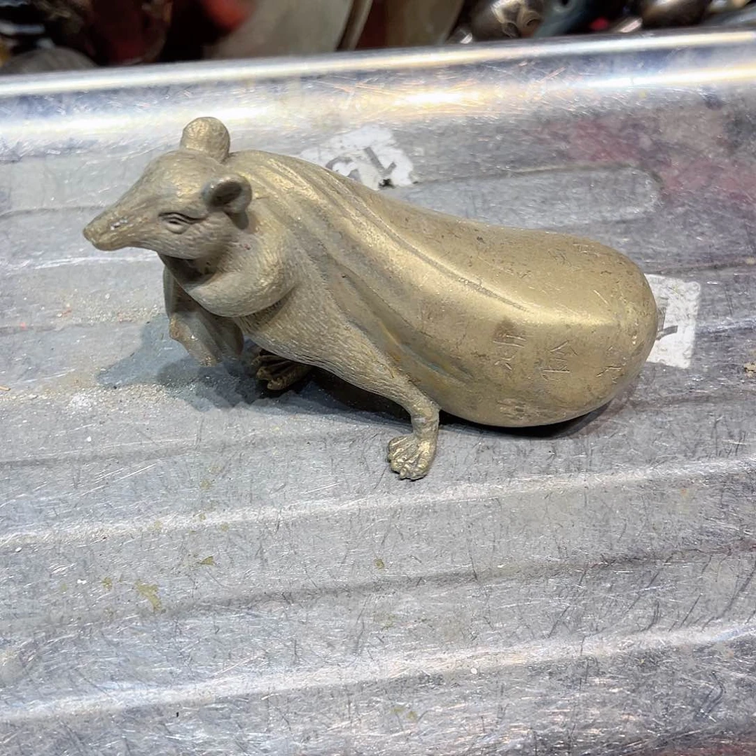 黄*黄铜摆件，文房摆件