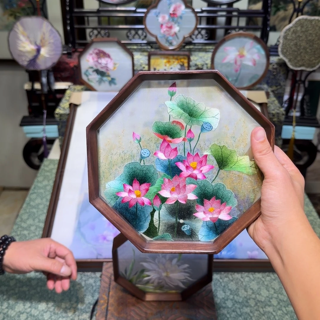 清***莲刺绣手工苏绣工艺制作技艺