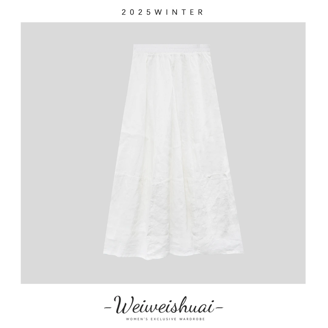 【薇姐服饰】夏季女士气质时尚简约百搭纯色花苞半身裙6691