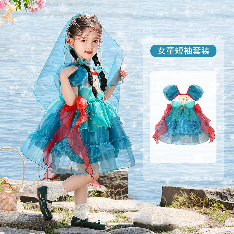 汉服女童爆款高端新款儿童男童中国风套装上学可穿女孩民族服古装