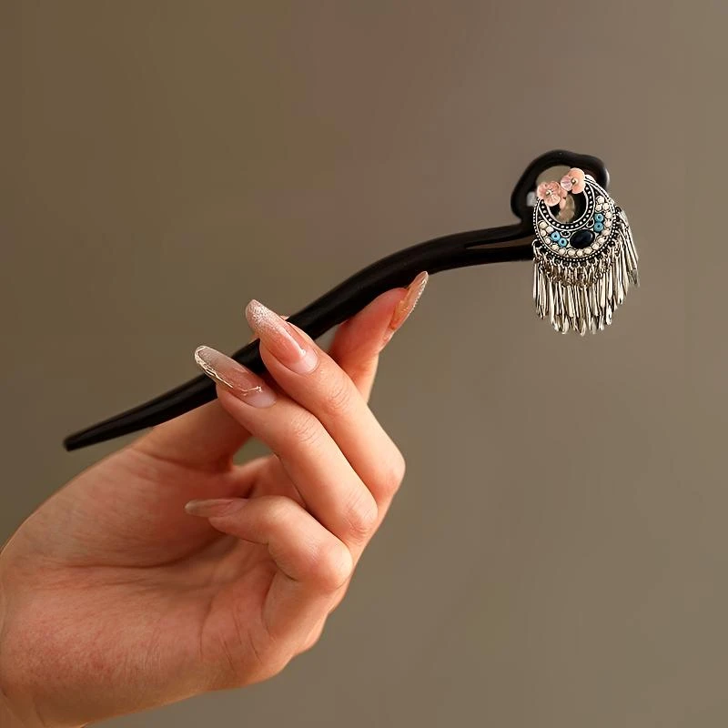 新中式檀木簪子古典古风发簪盘发簪旗袍日常木发簪原木檀木簪