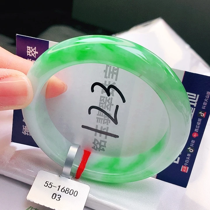 翡翠未镶嵌手镯缅甸天然a货翡翠手镯