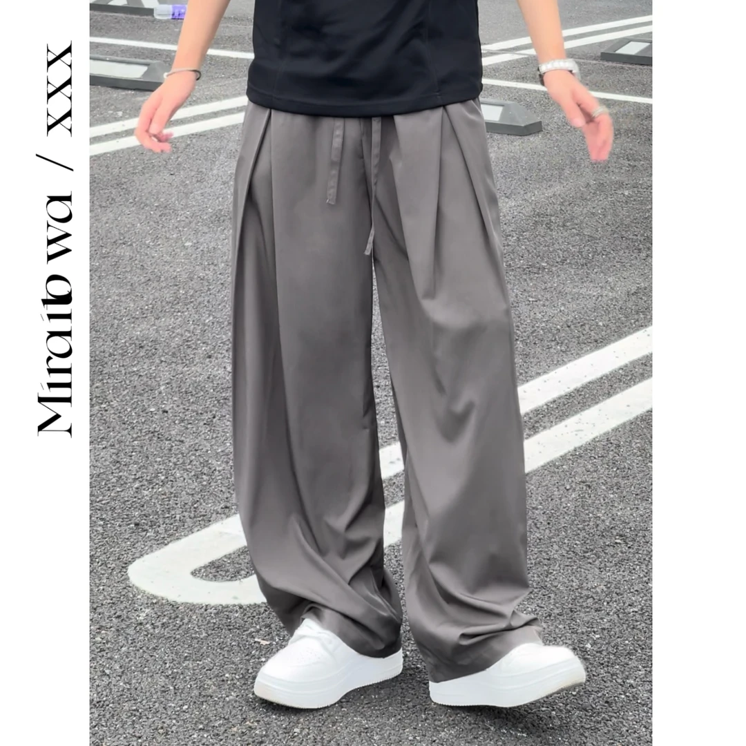 田野L 夏季超薄款百搭休闲宽松立体垂感休闲裤