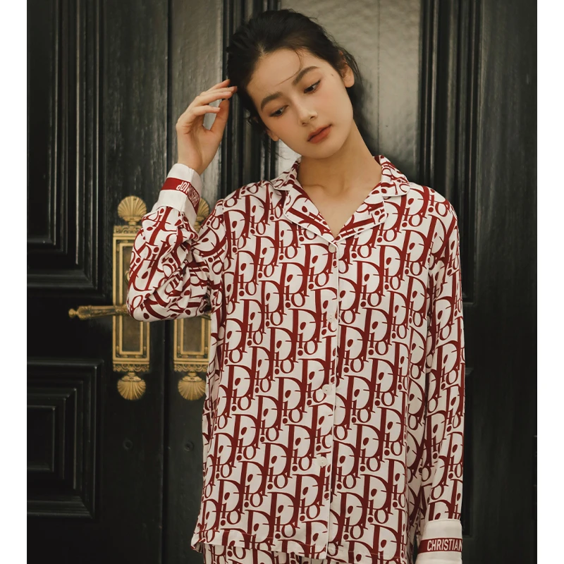 Sleep Password【迪家红字母】小众设计潮牌长袖长裤可外穿家居服