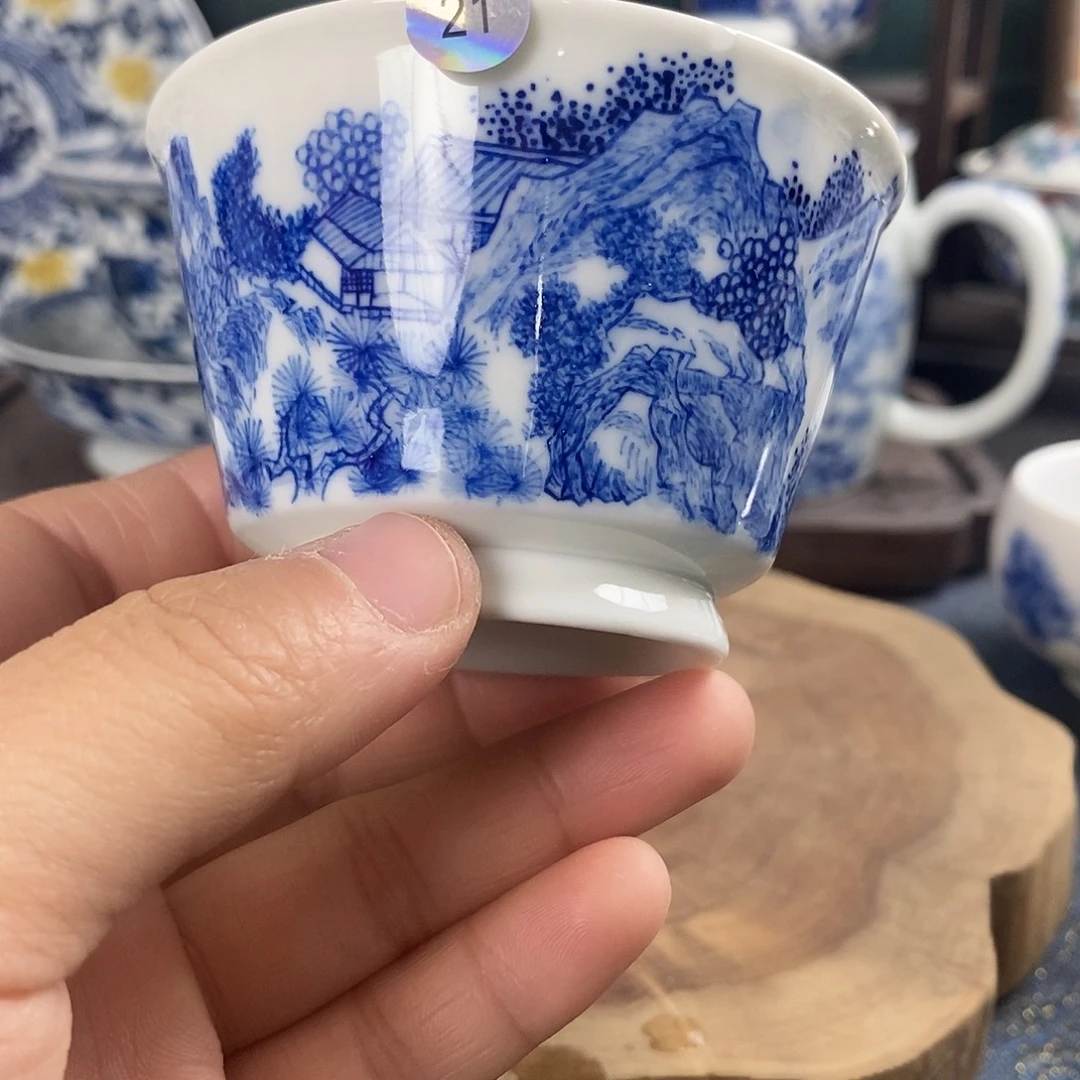 瓷片景德镇手绘青花茶器21