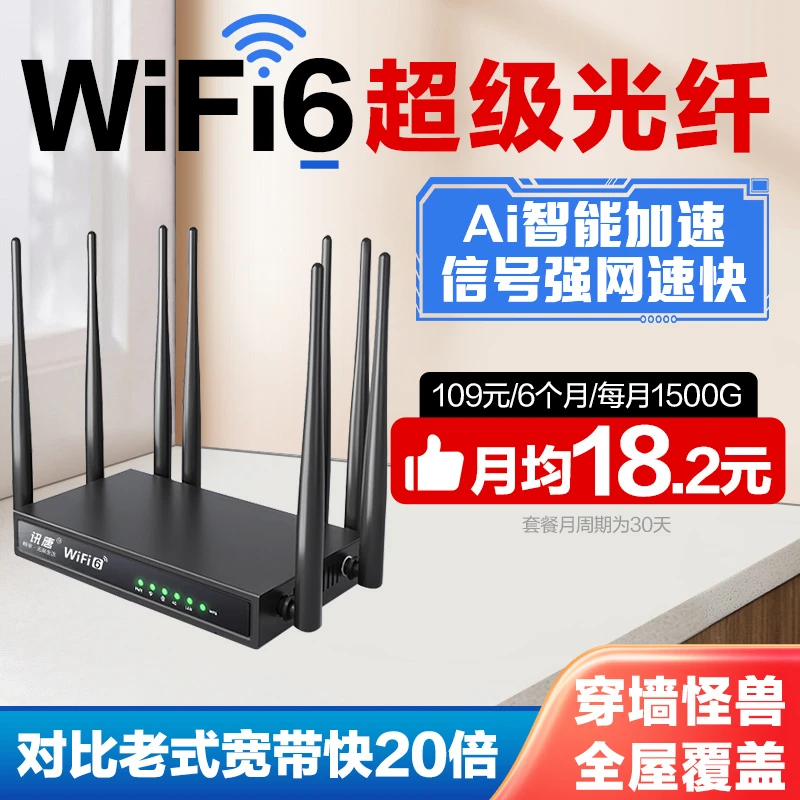 2025款八天线随身WiFi6无线宽带工业级路由器信号穿墙王免拉网线