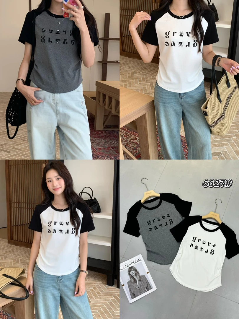 6627 伊歌莉订珠小樱桃T恤