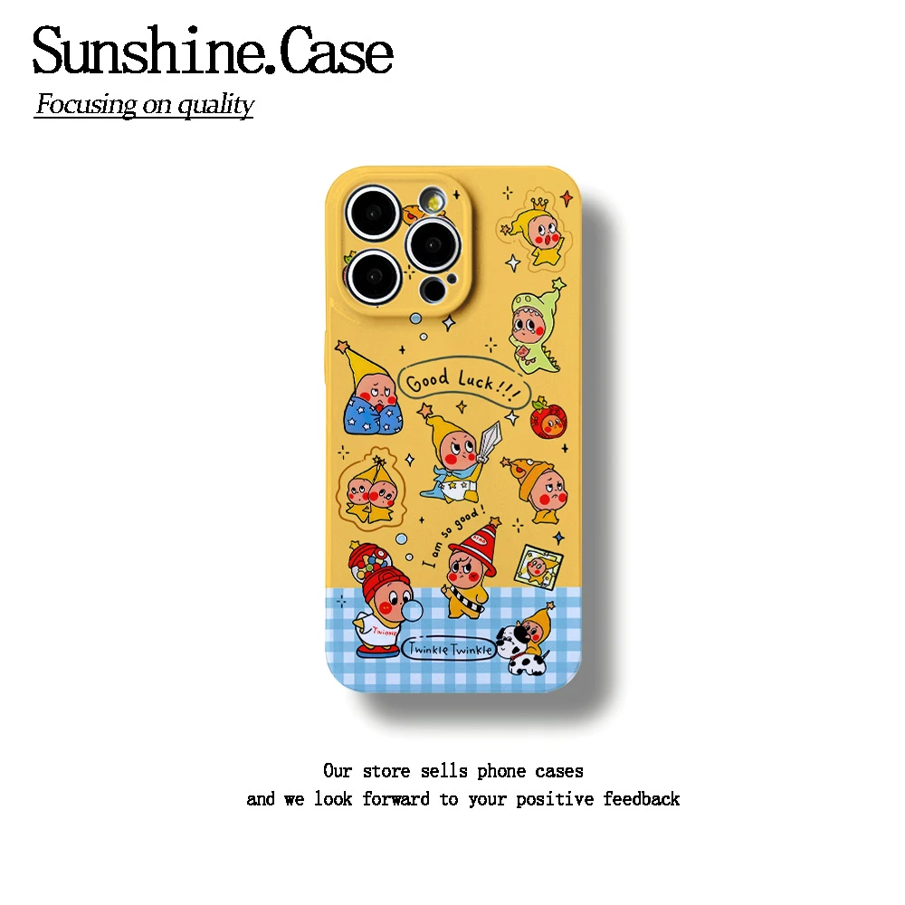 满屏星星人菲林软壳适用苹果17华为vivo小米oppo一加防摔手机壳