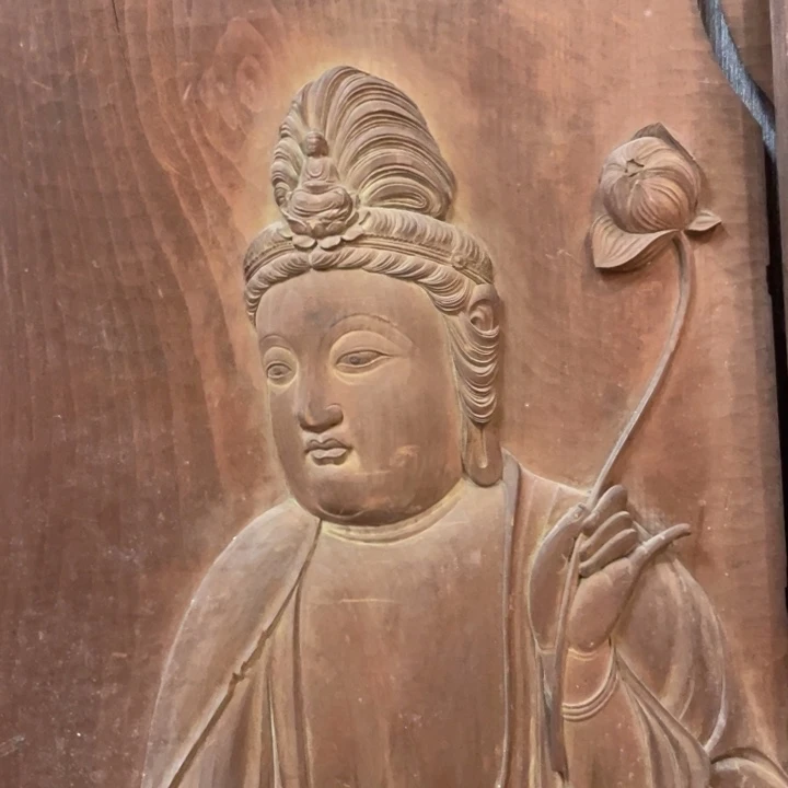 木雕佛茶道具摆件