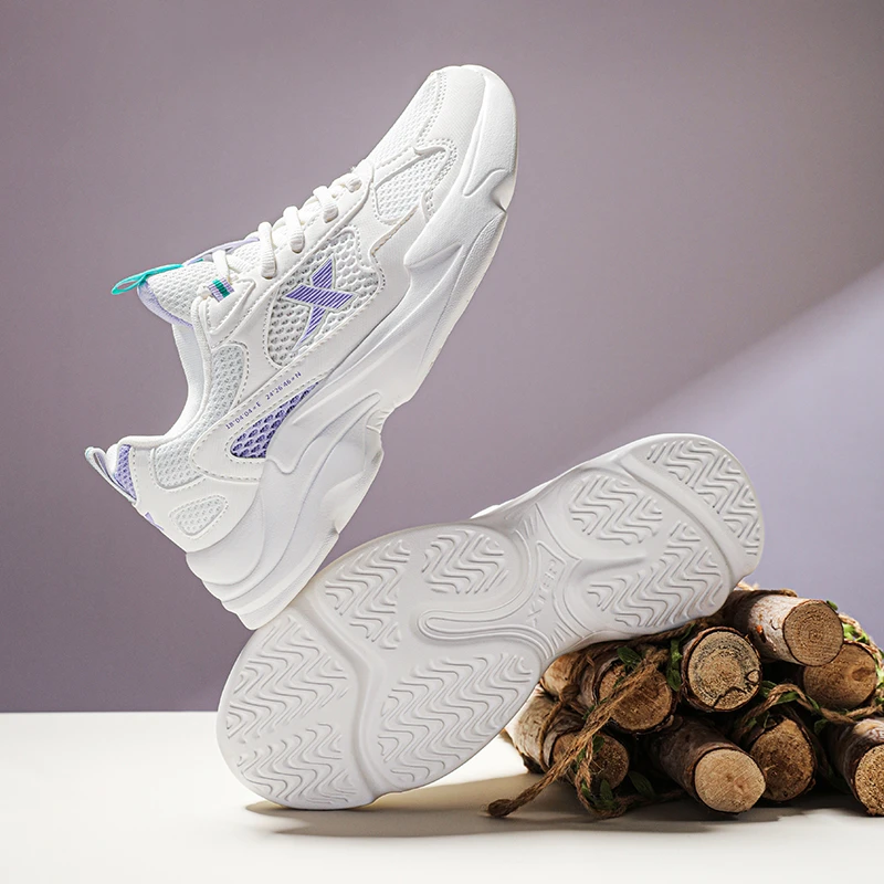 特步女鞋透气网面跑步鞋官方旗舰正品运动鞋学生鞋子软底鞋休闲鞋