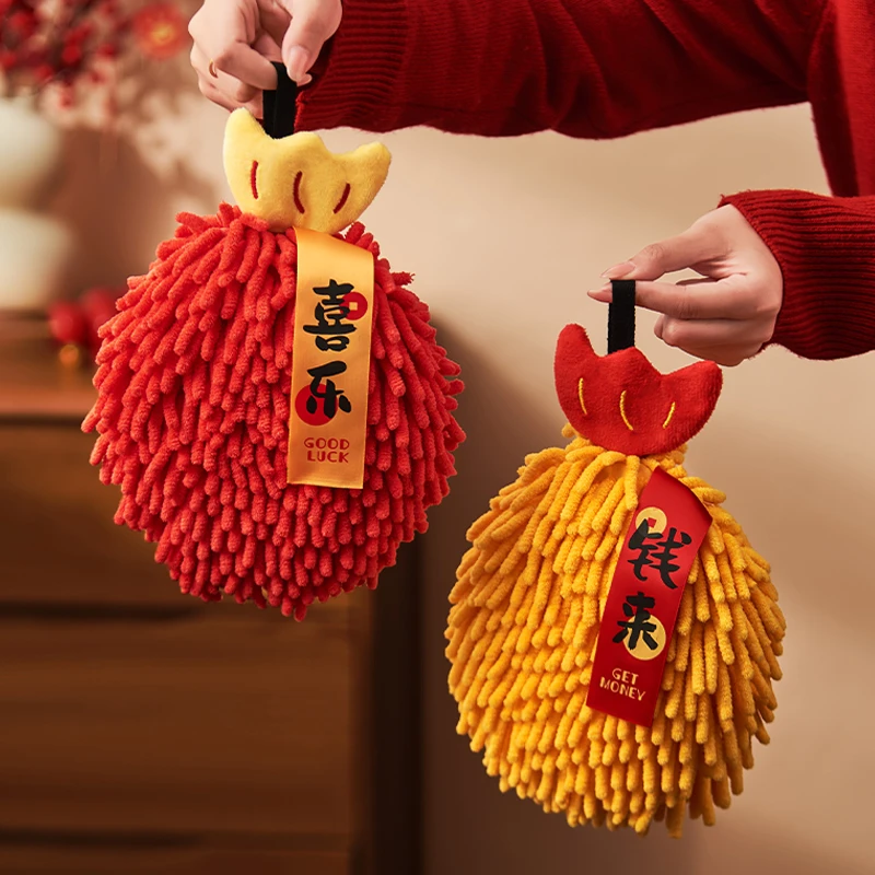 诺室新年雪尼尔擦手巾挂式超强吸水加厚擦手布帕不发臭擦手毛巾