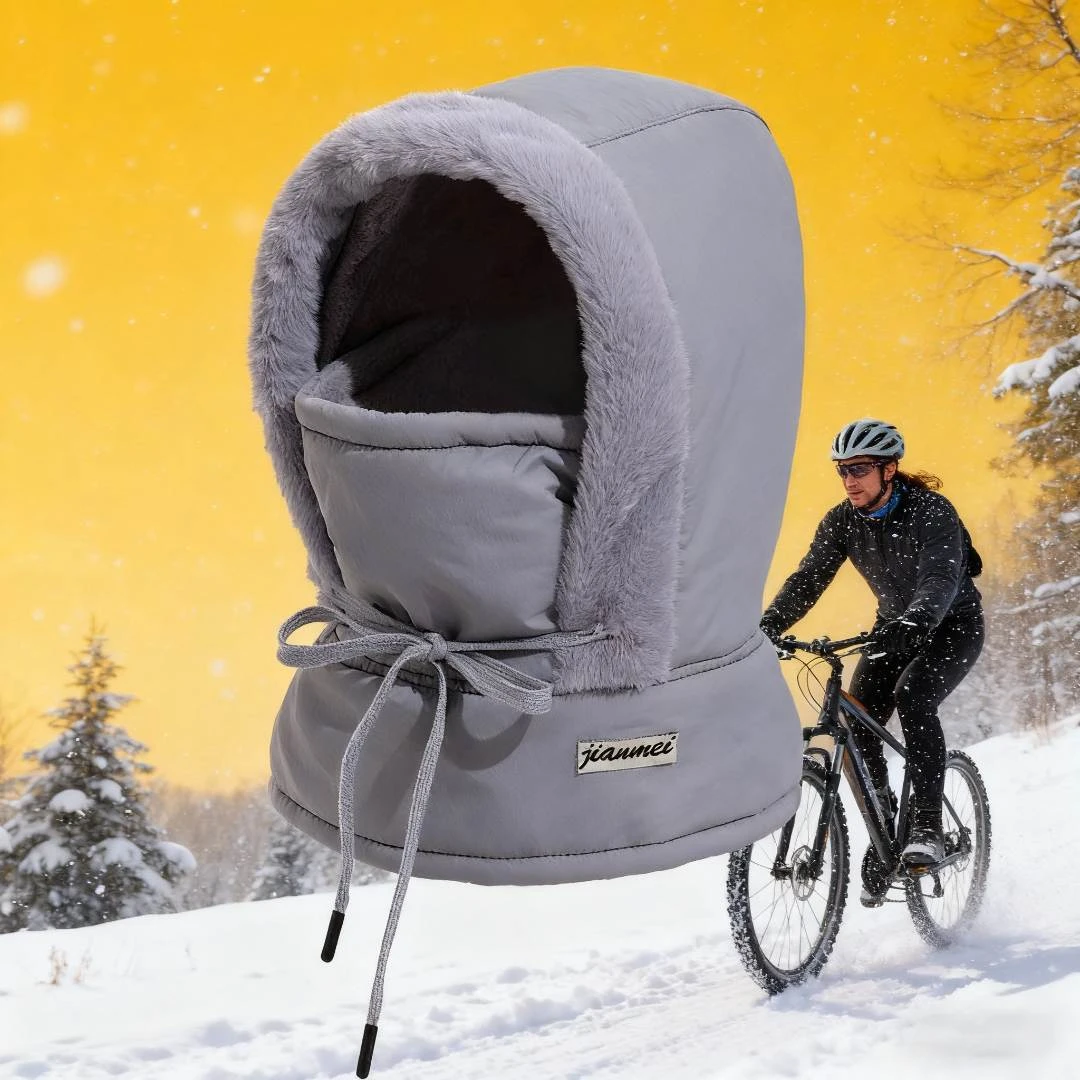 2025新款可拆卸面罩三合一加绒冬帽女男防风保暖帽秋冬爆款帽子