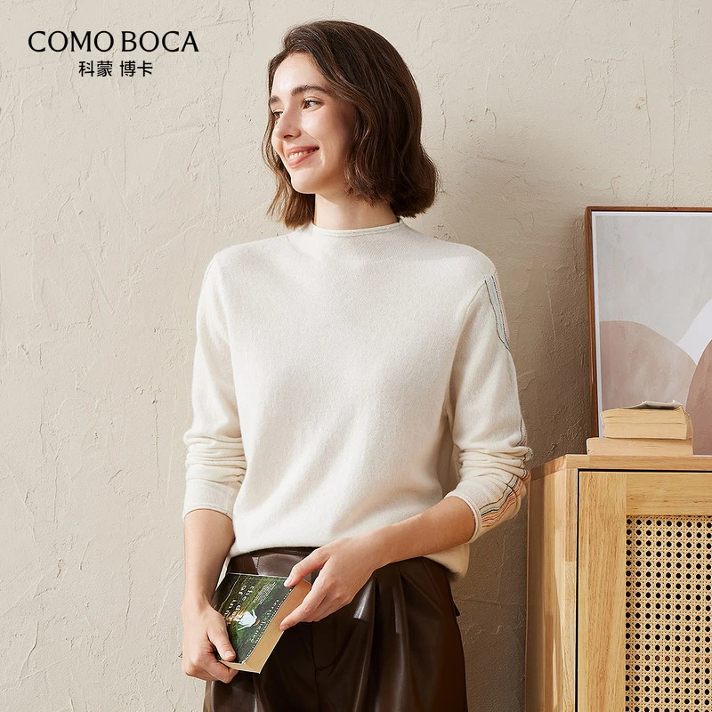 COMOBOCA/科蒙·博卡24秋冬知性优雅山羊绒打底通勤毛衣KSS1764